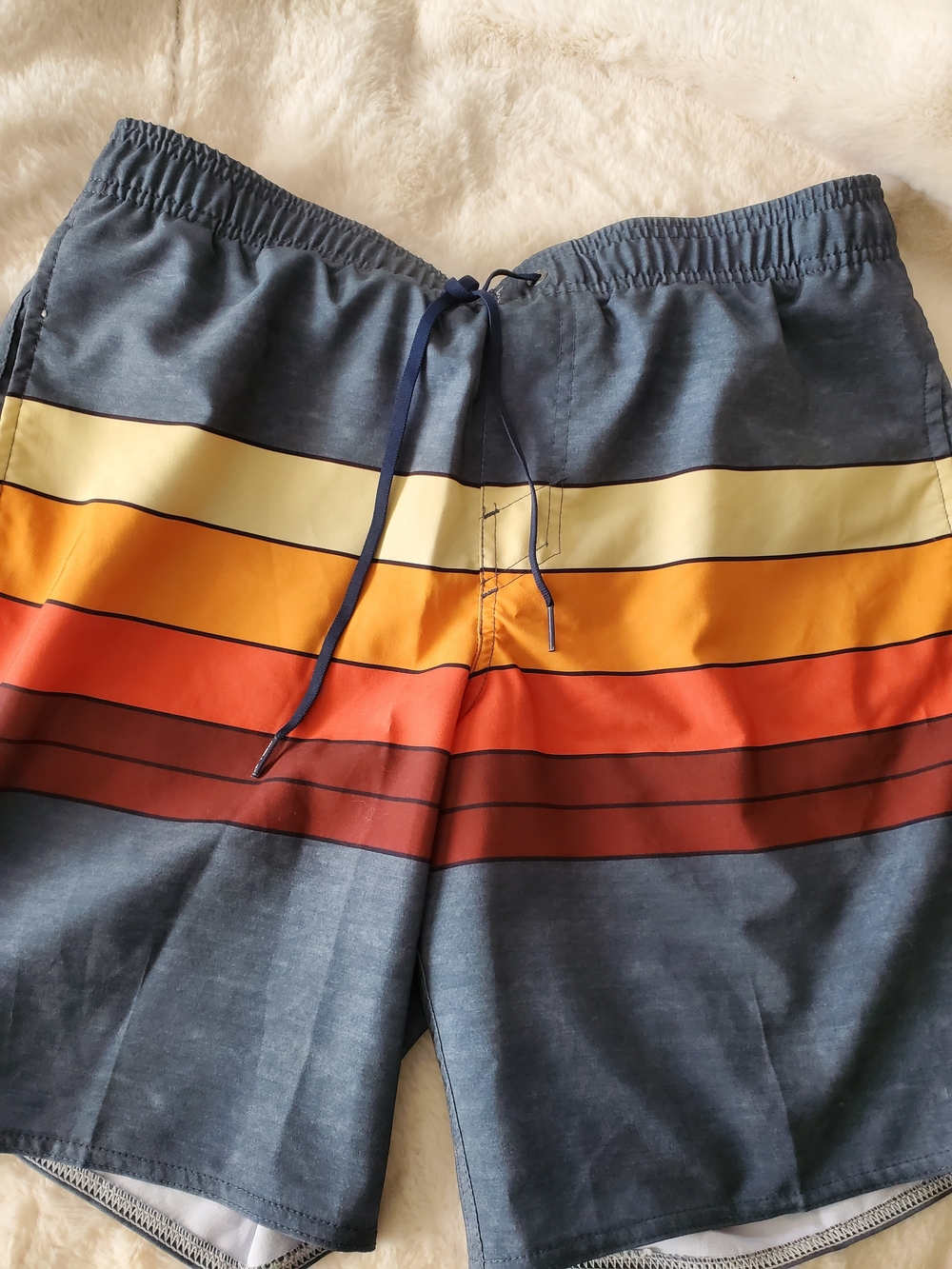 O'Neill Black Mesh Swim Liner with Orange Waistband M